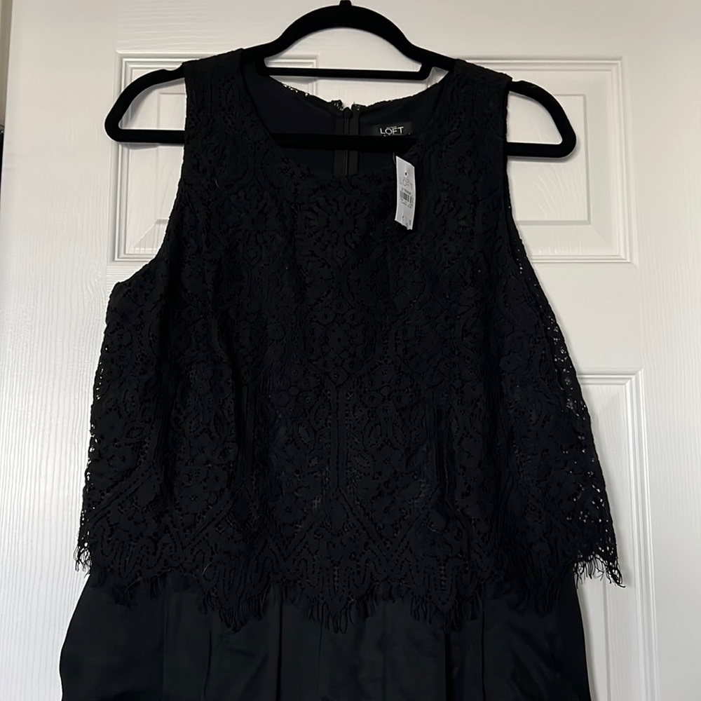 Loft lace accented jumpsuit